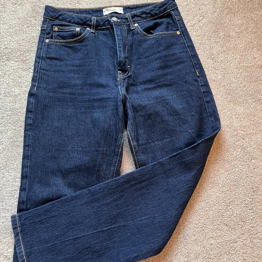 Mango Straight Leg High-waisted Jeans